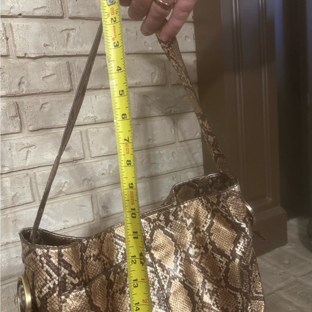 HOBO Render - Gold and Brown Snakeskin Hobo Bag - Picture 8 of 16